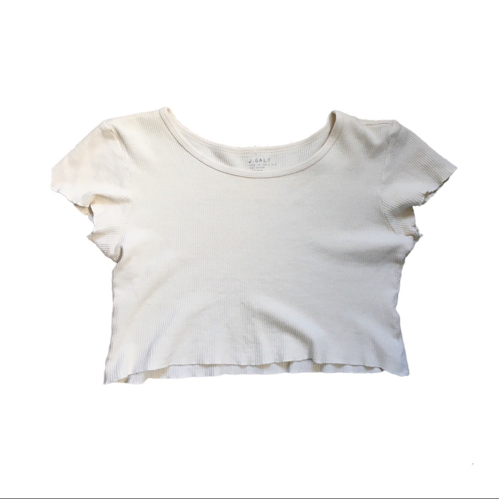 Light Yellow Brandy Melville Crop Top